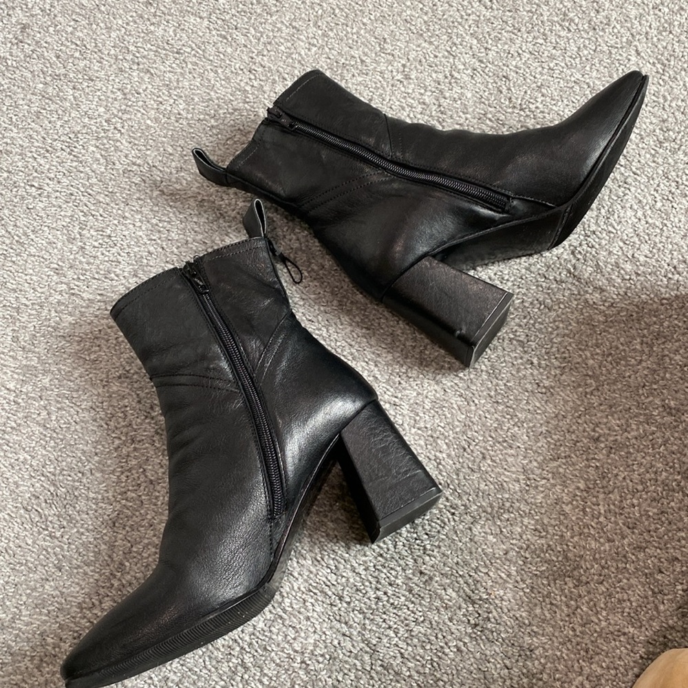 Napoleoni Black Leather Boots